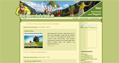 Desktop Screenshot of blog.bauernhofurlaub.de
